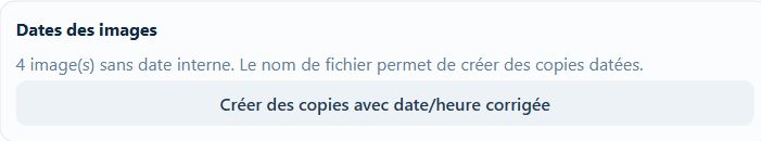 Une correction peut être proposée à partir du nom des fichiers.